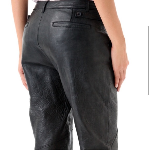 Helmet Lang Leather Capris - Picture 3 of 7